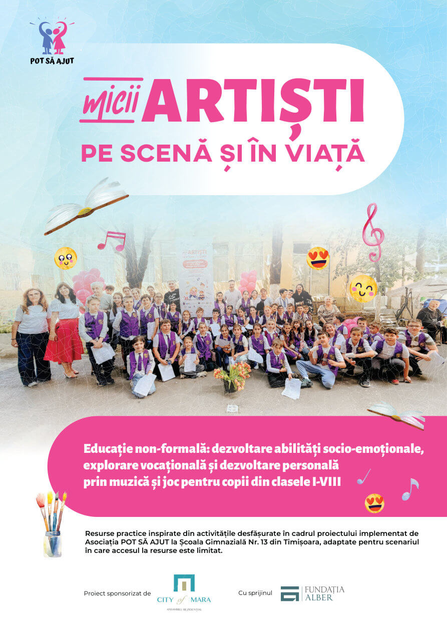 Coperta ghidului Micii Artiști. Pe scenă și în viață